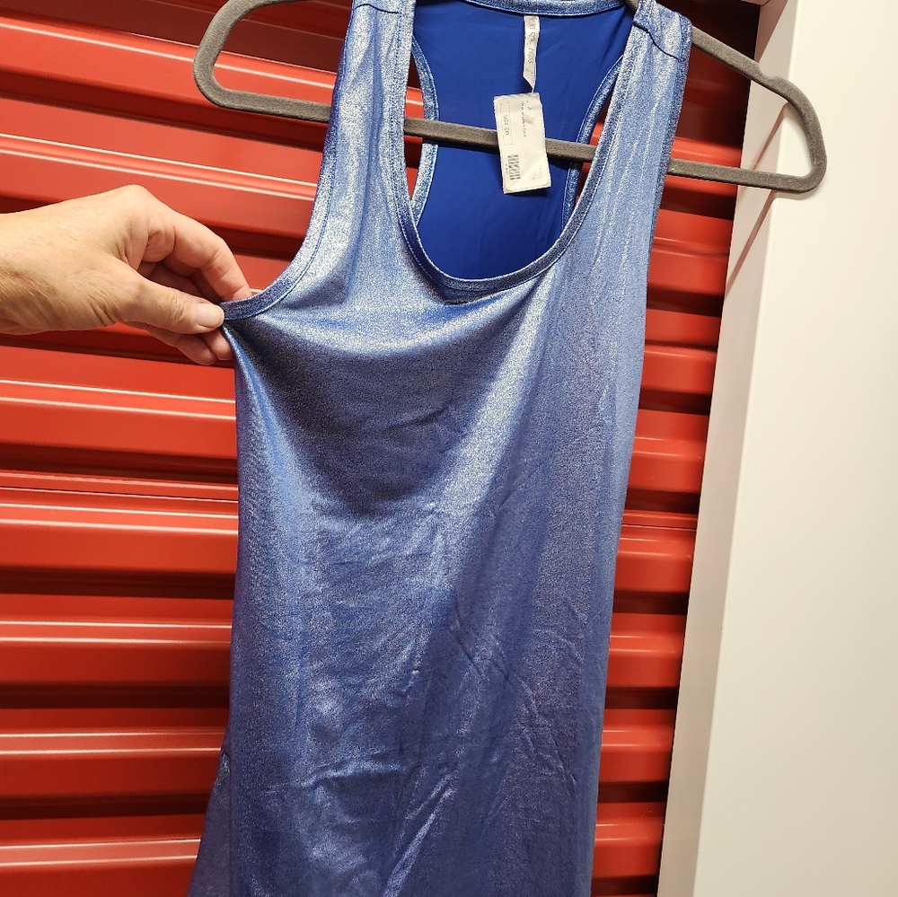 Sexy festival top, stretch shimmer racerback